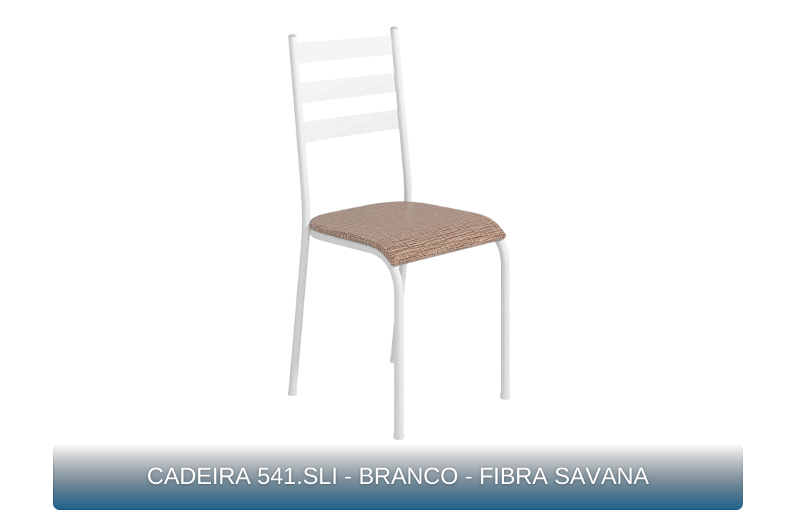 CADEIRA 541.SLI - BRANCO - FIBRA SAVANA - MBM Decor