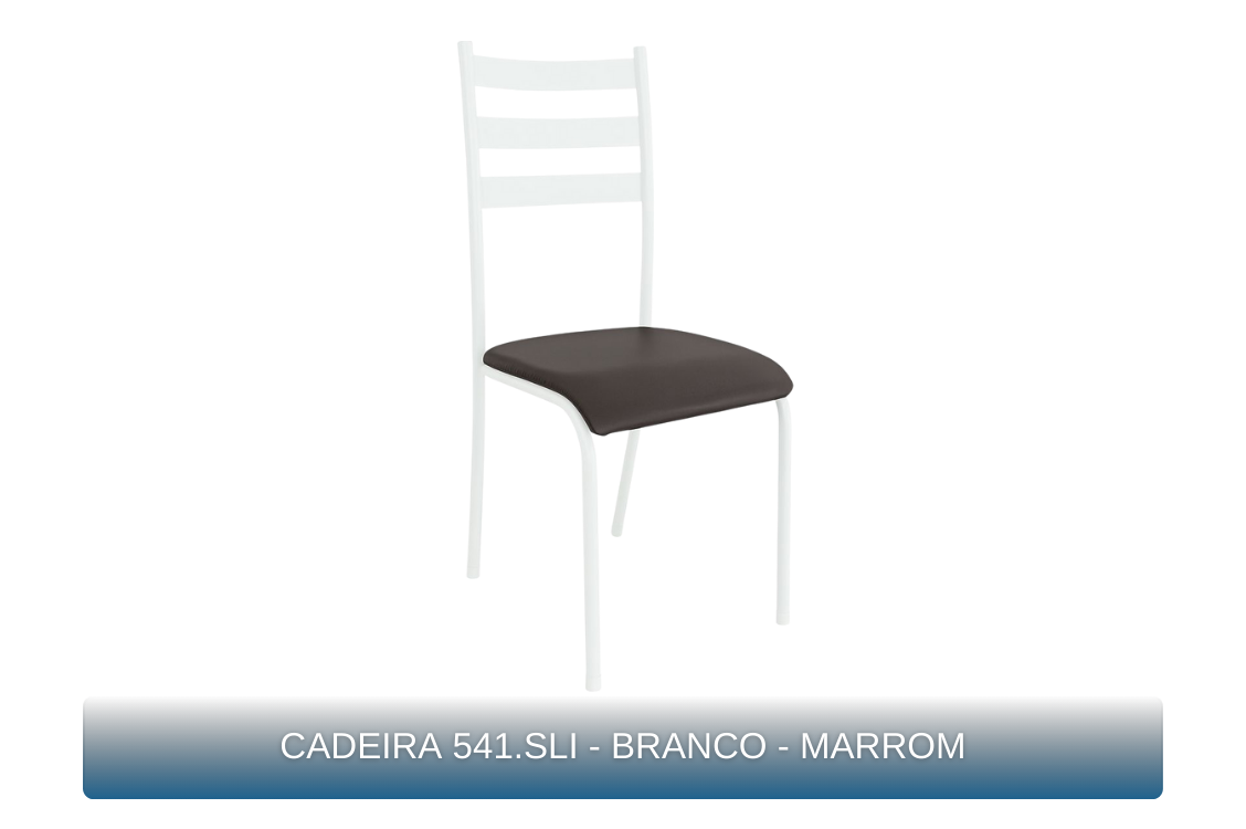 CADEIRA 541.SLI - BRANCO - MARROM - MBM Decor