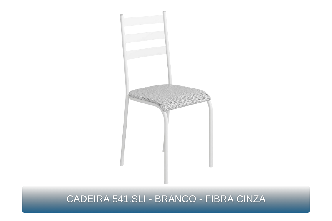 CADEIRA 541.SLI - BRANCO - FIBRA CINZA - MBM Decor