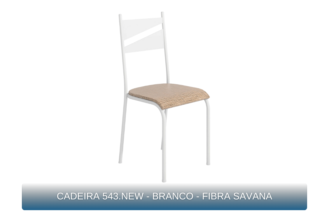 CADEIRA 543.NEW - BRANCO - FIBRA SAVANA - MBM Decor