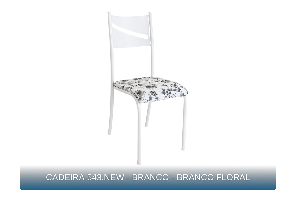 CADEIRA 543.NEW - BRANCO - BRANCO FLORAL - MBM Decor