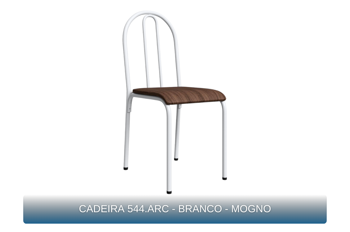 CADEIRA 544.ARC - BRANCO - MOGNO - MBM Decor