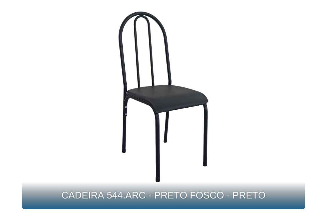 CADEIRA 544.ARC - PRETO FOSCO - PRETO - MBM Decor