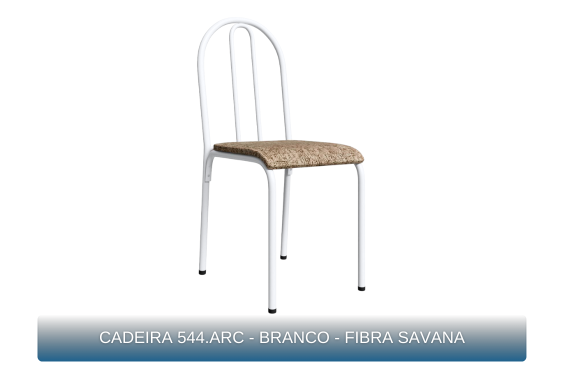 CADEIRA 544.ARC - BRANCO - FIBRA SAVANA - MBM Decor