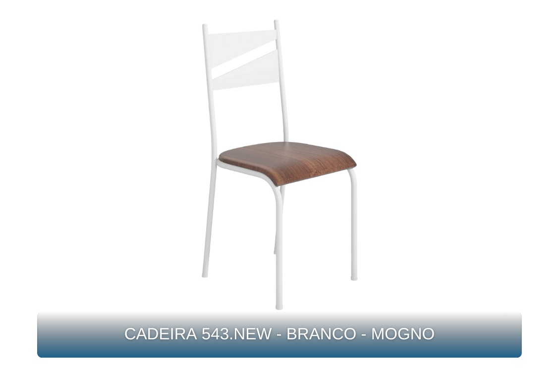 CADEIRA 543.NEW - BRANCO - MOGNO - MBM Decor
